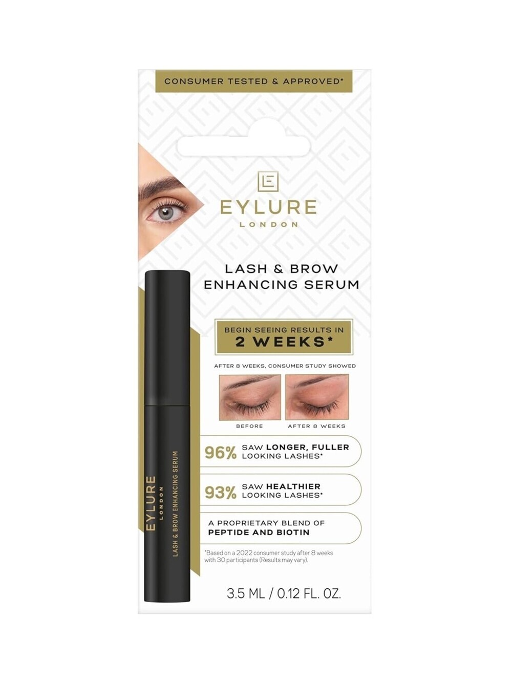 x2 Eylure 2in1 Lash & Brow Enhancing Serum 3.5 ml | See Results in 2 Weeks Clear